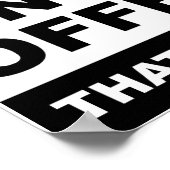 Poster Intention d'offenser l'affiche drôle (Coin)