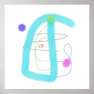 Poster Interaction dynamique des formes et des couleurs