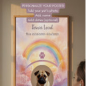 Poster  Interactive Pet Memorial Gift | QR Code Playlist