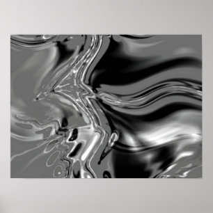 Poster Interconnecté - noir et blanc