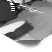 Poster Interdiction, Barre Panier, Noir et Blanc Vintage (Coin)