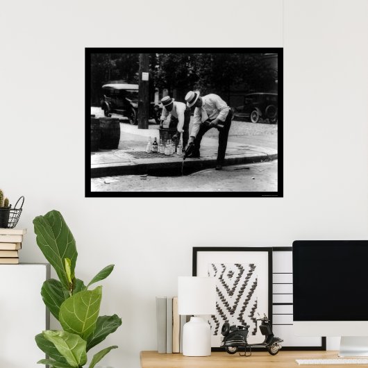 Poster Interdiction de la chasse au whisky 1923 (Bureau à domicile)