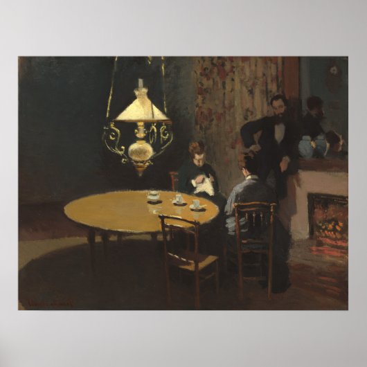 Poster Intérieur après dîner - Claude Monet Fine Art (Devant)