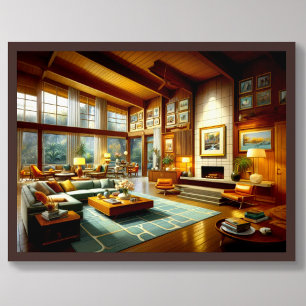 Poster Intérieur Architectural Moderne du milieu du siècl