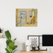 Poster Intérieur avec porte ouverte Matisse (Bureau à domicile)
