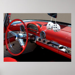 Poster Intérieur classique de voiture