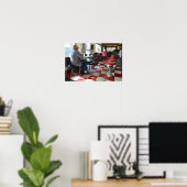 Poster Intérieur de diner rétro (Bureau à domicile)