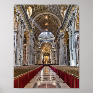 Poster Intérieur de la basilique de St Peter
