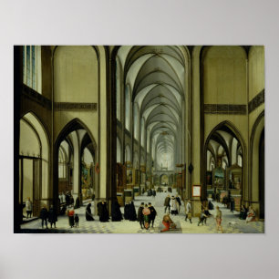 Poster Intérieur de la cathédrale d'Anvers