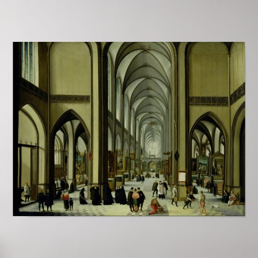 Poster Intérieur de la cathédrale d'Anvers (Devant)