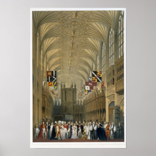 Poster Intérieur de la chapelle St George, 1838 (litho co (Devant)