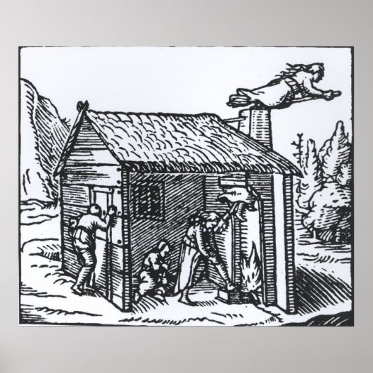 Poster Intérieur de la maison d'une sorcière, 1579 (Devant)