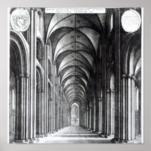 Poster Intérieur de la nef de Saint Paul, 1658 (Devant)