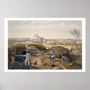 Poster Intérieur de la Redan, assiette de 'Le Siège de la