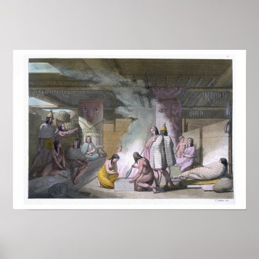 Poster Intérieur de la tribu Nootka cabine, de 'Le Costum (Devant)