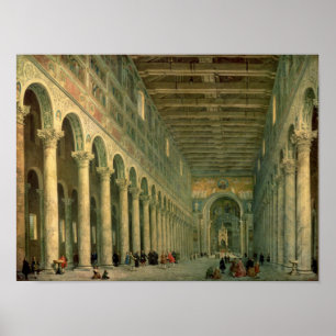 Poster Intérieur de l'église de San Paolo Fuori le