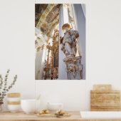 Poster Intérieur de l'église rococo bavaroise (Cuisine)