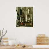 Poster Intérieur de l'Oude Kerk (Cuisine)