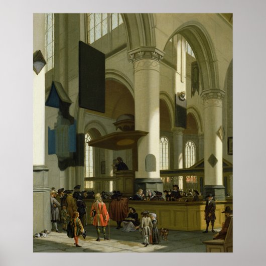 Poster Intérieur de l'Oude Kerk (Devant)