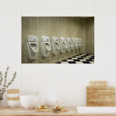 Poster intérieur de salle de toilettes avec rangée d'urin (Cuisine)