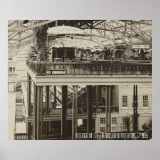 Poster Intérieur de San Francisco Sutro Bains 1908