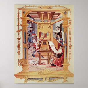 Poster Intérieur des travaux d'impression de XVIème
