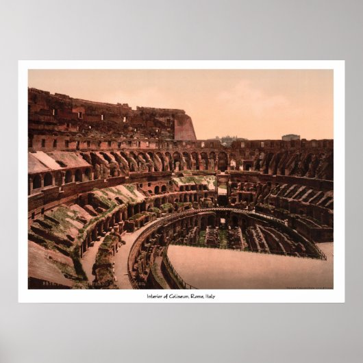 Poster Intérieur du Colisée, Rome, Italie (Devant)