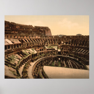 Poster Intérieur du Colisée, Rome, Italie