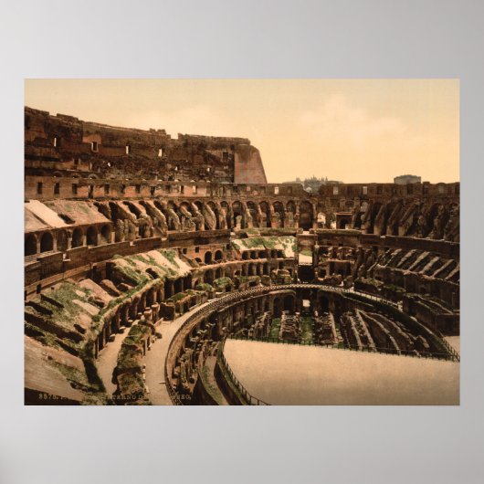 Poster Intérieur du Colisée, Rome, Italie (Devant)