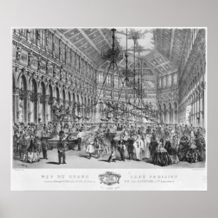 Poster Intérieur du "Grand Café Parisien", Paris