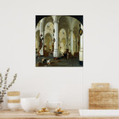 Poster Intérieur du Kerk Oude à Delft (Cuisine)