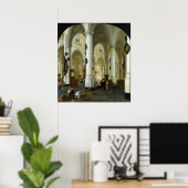 Poster Intérieur du Kerk Oude à Delft (Bureau à domicile)