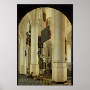 Poster Intérieur du Nieuwe Kerk