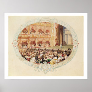 Poster Intérieur du Théâtre de Sa Majesté, près de la mer