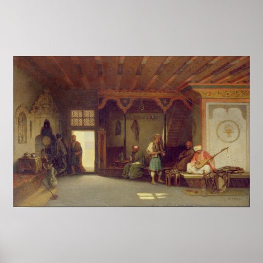 Poster Intérieur d'un café oriental (Devant)