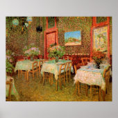 Poster Intérieur d'un restaurant par Vincent van Gogh (Devant)