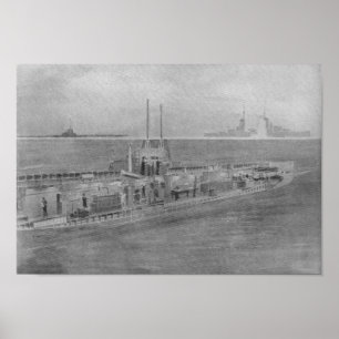 Poster Intérieur d'un U-Boat allemand moderne