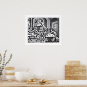 Poster Intérieur d'une auberge, après une coupe de bois d (Cuisine)