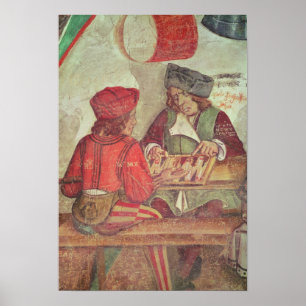 Poster Intérieur d'une auberge, coordonnée des joueurs de