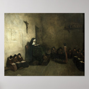 Poster Intérieur d'une école pour filles orphelines, 1850