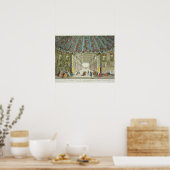 Poster Intérieur d'une galerie menant aux jardins de Vaux (Cuisine)