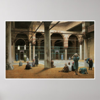 Poster Intérieur d'une mosquée, 1870 Jean-Leon Gerome