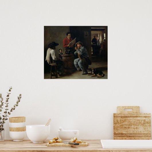 Poster Intérieur d'une taverne, 1859 (Cuisine)