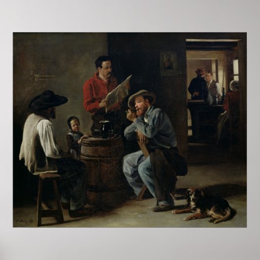Poster Intérieur d'une taverne, 1859 (Devant)