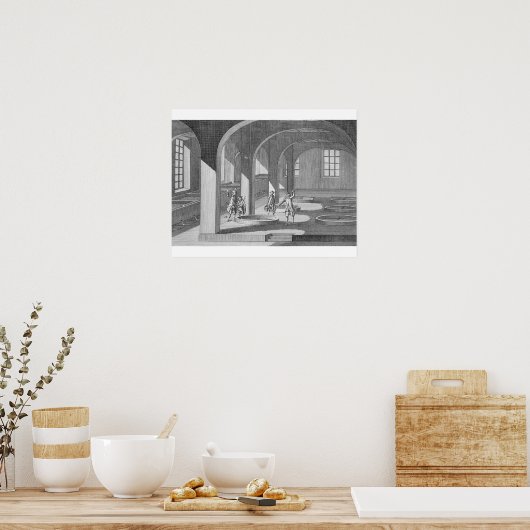 Poster Intérieur d'une usine de savon, illustration pour  (Cuisine)