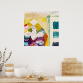 Poster Interieur mit der Uhr ,Famous Painting (Cuisine)