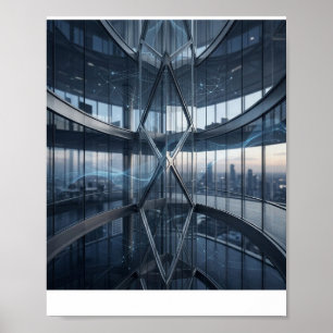 Poster Intérieur numérique de technologie d'entreprise fu