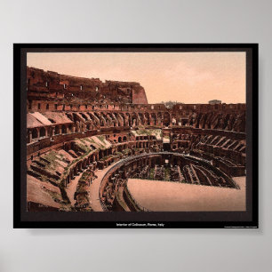 Poster Interior of Coliseum, Rome, Italy