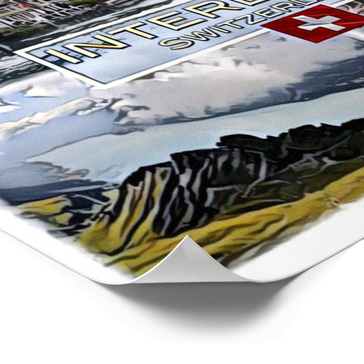 Poster Interlaken - Suisse - Mosaic - (Coin)