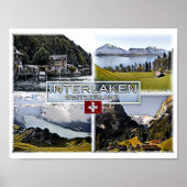 Poster Interlaken - Suisse - Mosaic - (Devant)